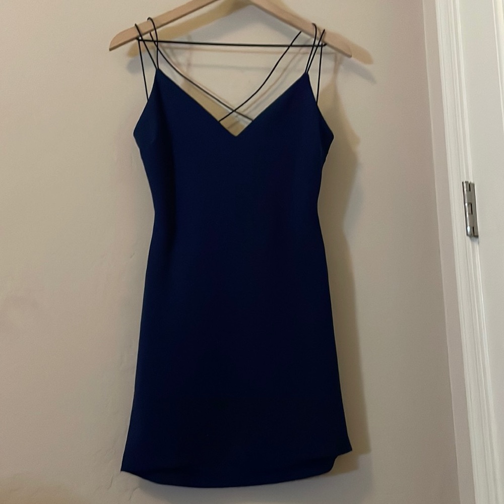 B. Darlin navy strappy mini dress, size 9/10